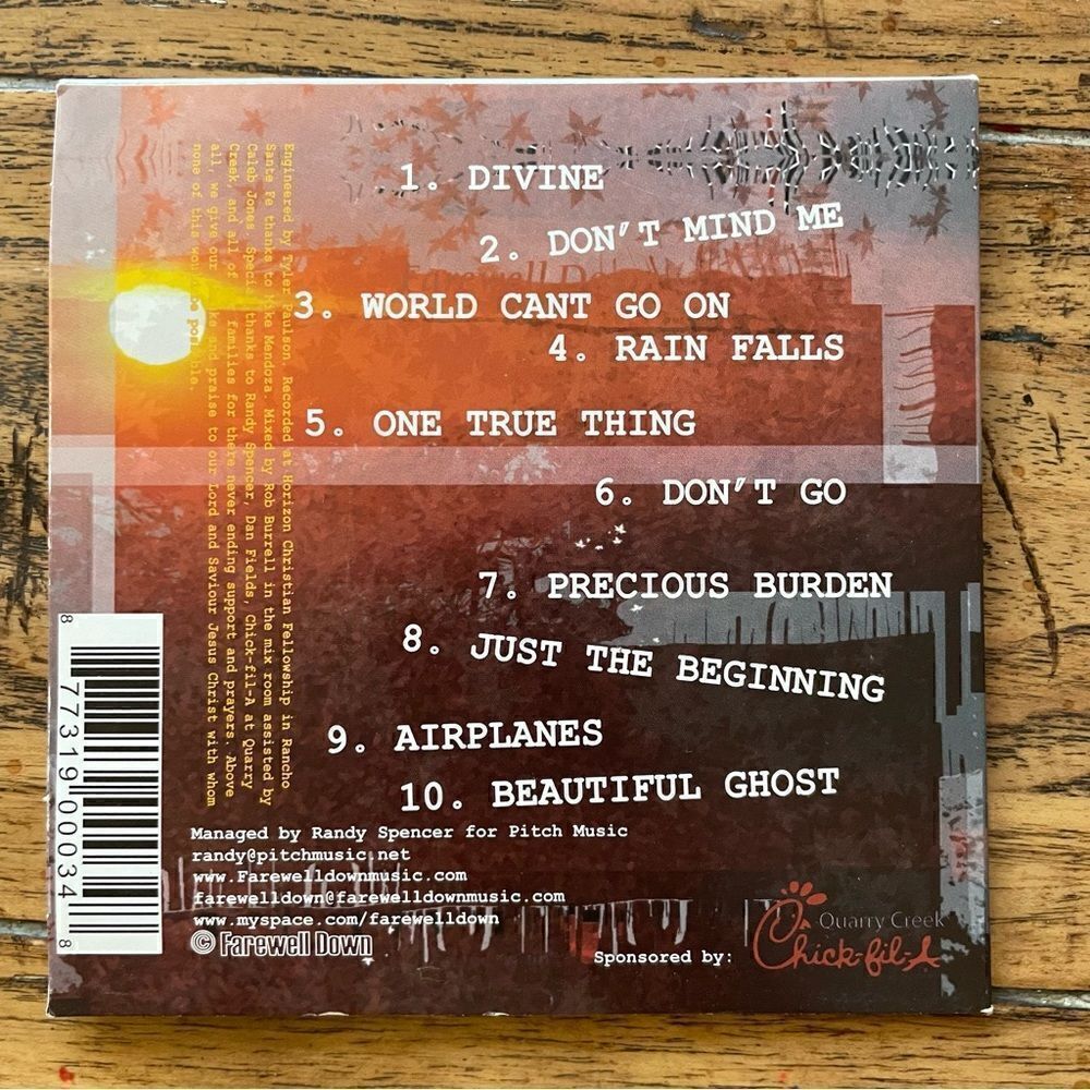 Music CD “Farewell Down” - Picture 3 of 8